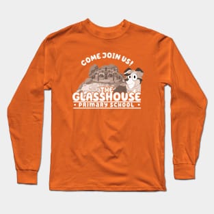 Bluey Glasshouse Primary School B/W Long Sleeve T-Shirt